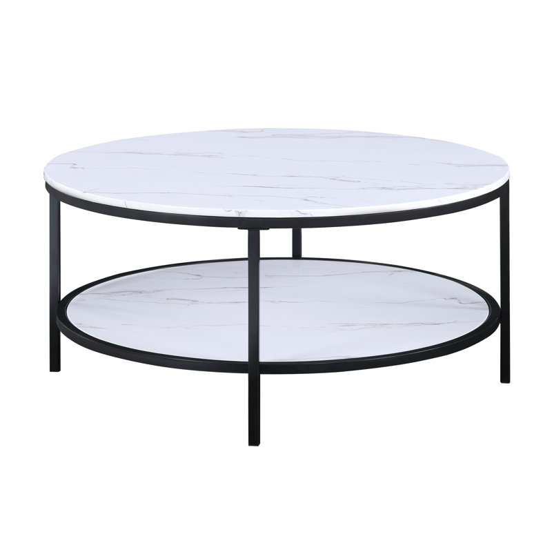 Latitude Run® Modern Round Faux Marble Coffee Table | Wayfair